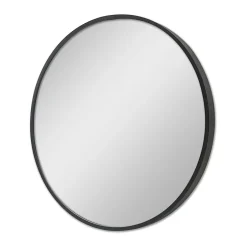 Helloshop26 Miroir mural rond diamètre 50 cm noir* Miroir Simple