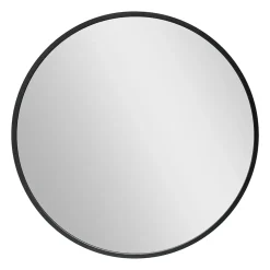 Helloshop26 Miroir mural rond diamètre 50 cm noir* Miroir Simple