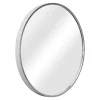 Helloshop26 Miroir mural rond diamètre 50 cm argente* Miroir Simple