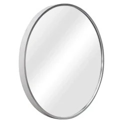 Helloshop26 Miroir mural rond diamètre 50 cm argente* Miroir Simple