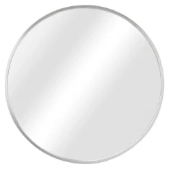 Helloshop26 Miroir mural rond diamètre 50 cm argente* Miroir Simple