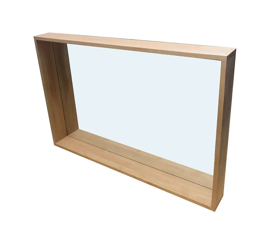 Cooke & Lewis Miroir non lumineux effet chêne l.120 x P.13 x H.80 cm, Harmon* Miroir Simple