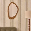 Berah Getah Miroir organique en teck massif 90x60 cm* Miroir Simple