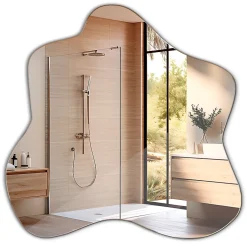 Tulup Miroir organique 68 x 67 cm idéal pour maquillage et salle de bain