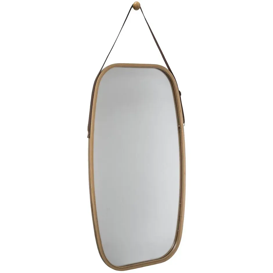 5Five Miroir ovale lanière cuir 77x43cm -