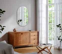 Tulup Miroir ovale 40x70 cm mural salle de bain 1 pièce