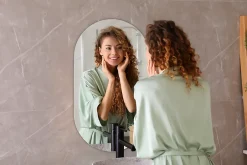 Tulup Miroir ovale 40x70 cm mural salle de bain 1 pièce