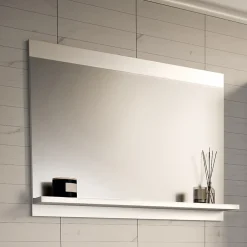 [En.Casa] Miroir pour salle de bains Krildihana 60 x 50 x 12 cm blanc en.casa