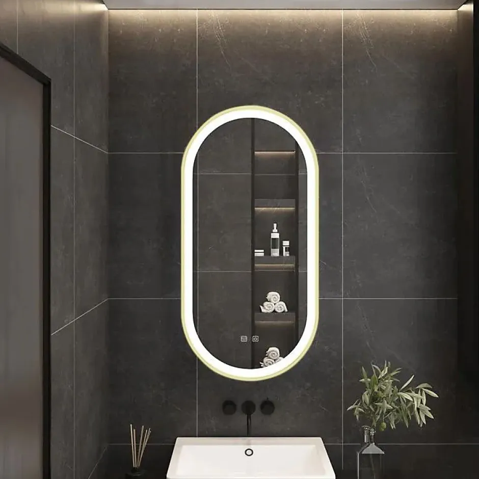Rea MIROIR LED OVL GOLD 50X100CM 0