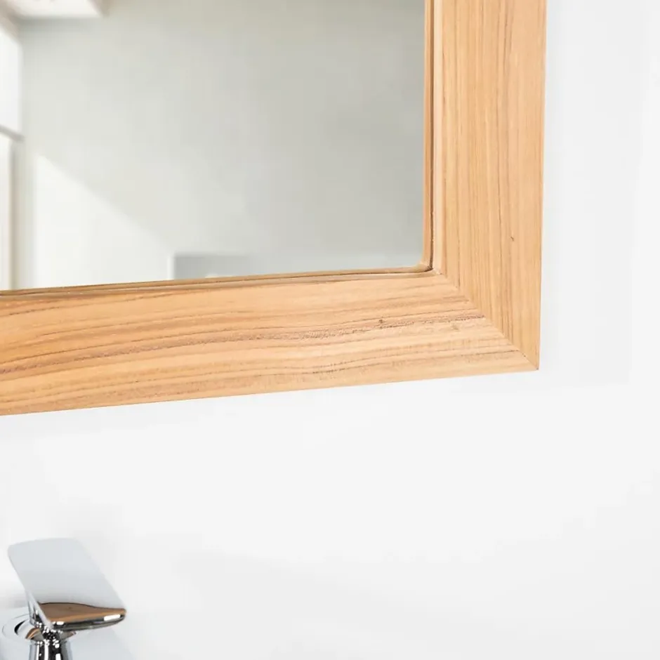 Wanda Collection Miroir rectangle en teck massif 70x50 cm