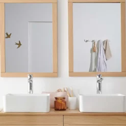 Mob-In Miroir rectangulaire en bois 50 x 70 cm ATOLL* Miroir Simple