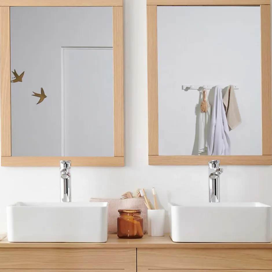 Mob-In Miroir rectangulaire en bois 50 x 70 cm ATOLL* Miroir Simple