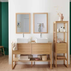 Mob-In Miroir rectangulaire en bois 50 x 70 cm ATOLL* Miroir Simple