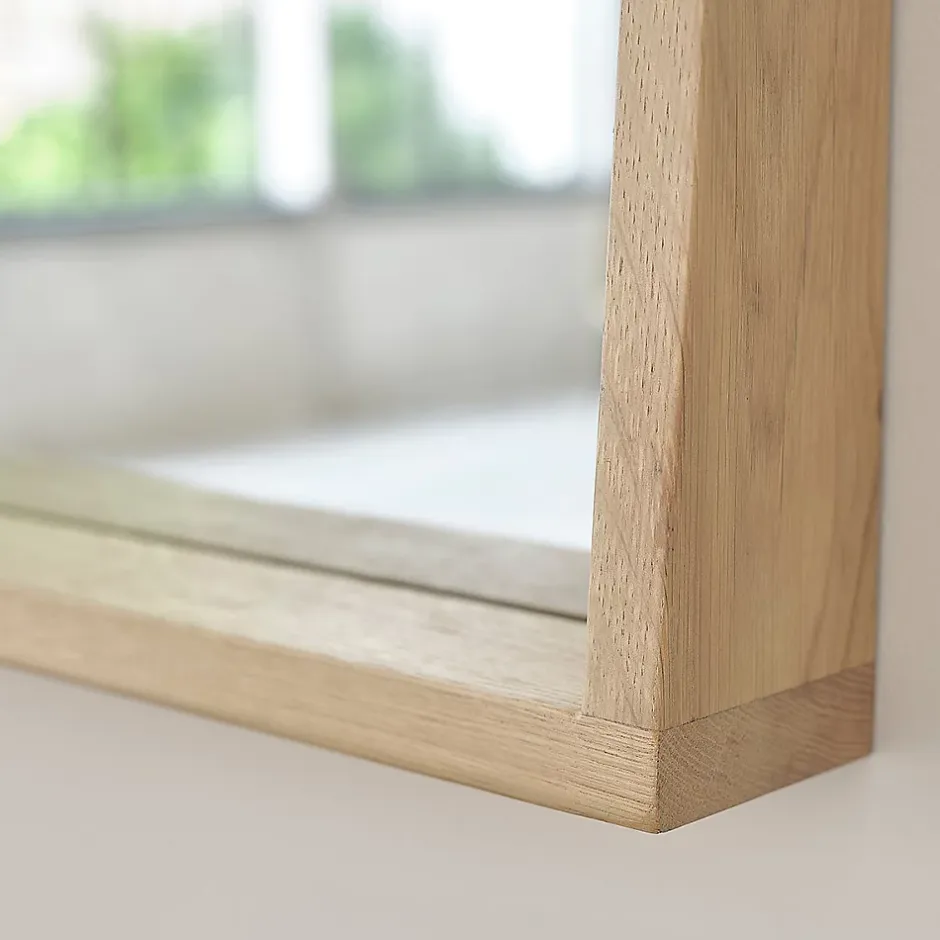 Berah Getah Miroir rectangulaire en chêne massif* Miroir Simple