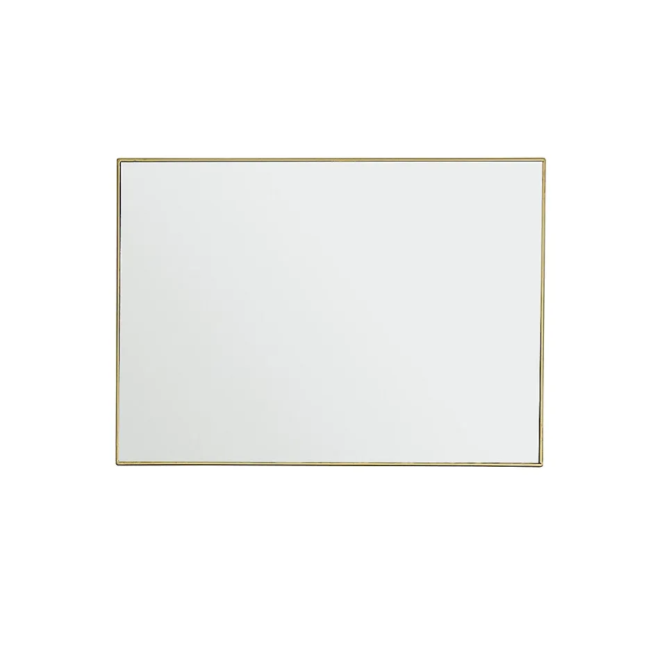 Berah Getah Miroir rectangulaire en métal doré* Miroir Simple