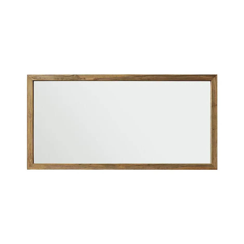 Berah Getah Miroir rectangulaire en teck recyclé massif* Miroir Simple