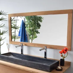 Wildwater Miroir rectangulaire en teck massif Lazy 150 x 70 cm* Miroir Simple