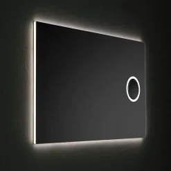 Kiamami Valentina Miroir Rectangulaire Rétroéclairé Led 120X70 Avec Miroir Grossissant* Miroir Grossissant Lumineux