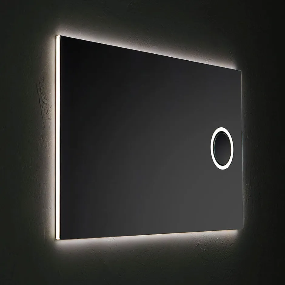 Kiamami Valentina Miroir Rectangulaire Rétroéclairé Led 120X70 Avec Miroir Grossissant* Miroir Grossissant Lumineux