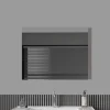 Stano Miroir rectangulaire sans cadre DORIA largeur 80 cm* Miroir Simple