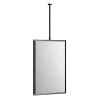 Bernstein Miroir rectangulaire suspendu cadre aluminium noir, rotation 360, réglable en hauteur, pour salle de bain - 50x80cm - 2145