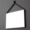 Kiamami Valentina Miroir Rectangulaire 70X50 Cm Avec Cadre En Cuir Noir Design Moderne* Miroir Grossissant