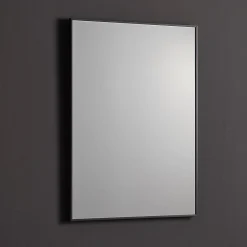 Kiamami Valentina Miroir Rectangulaire 50X70 Cm Avec Cadre En Pvc Et Bordure Noire Mate