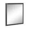 Dmora Miroir Rino, Miroir de salle de bain, 100% Made in Italy, 60x2h60 cm, Anthracite Brillant