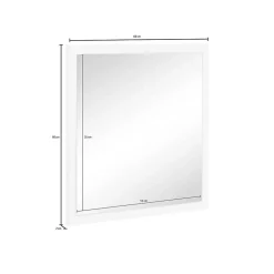 Dmora Miroir Rino, Miroir de salle de bain, 100% Made in Italy, 60x2h60 cm, Anthracite Brillant