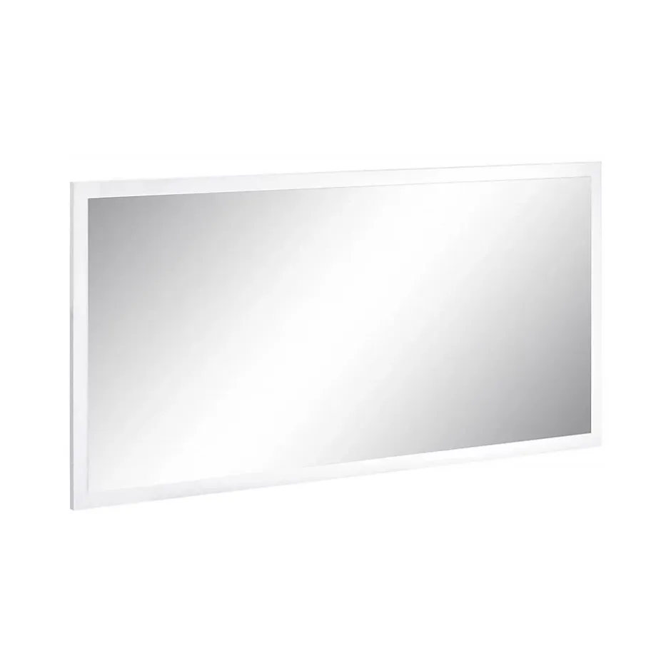 Dmora Miroir Romeo, Miroir de salle de bain, 100% Made in Italy, 120x2h60 cm, Blanc brillant* Miroir Simple