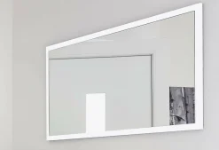 Dmora Miroir Romeo, Miroir de salle de bain, 100% Made in Italy, 120x2h60 cm, Blanc brillant* Miroir Simple