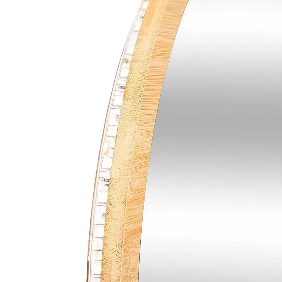 5Five Miroir rond à led 57cm Bambou -