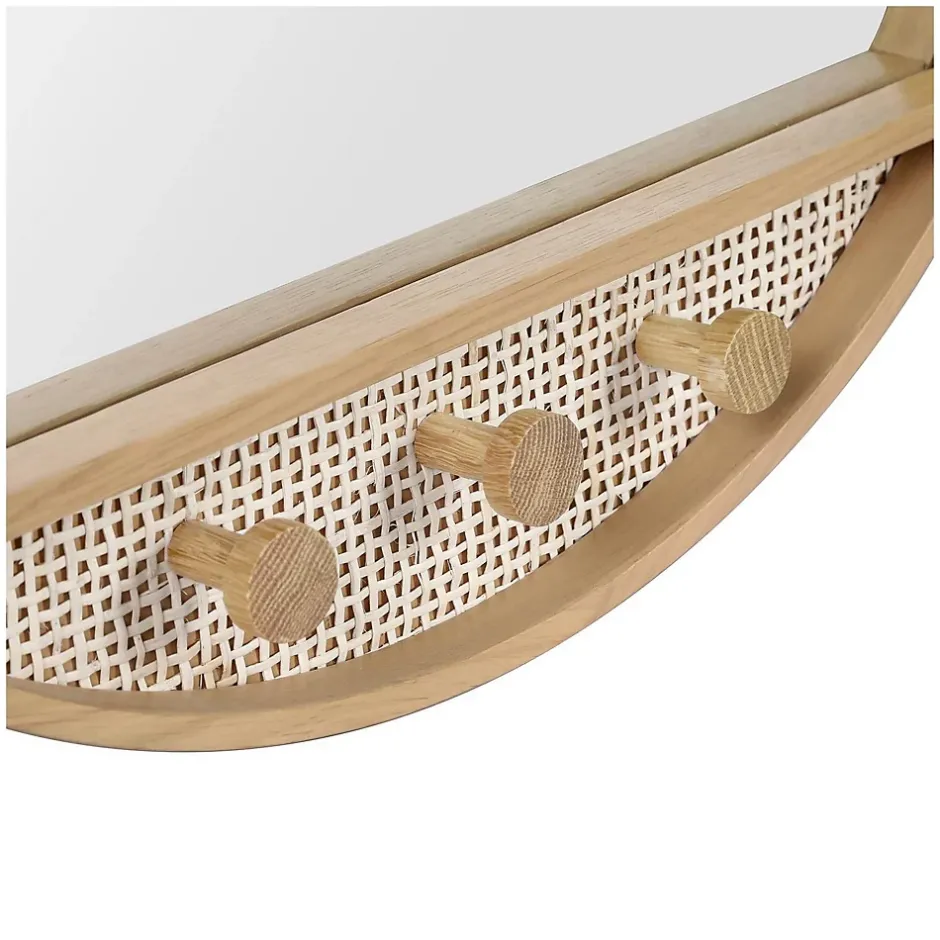 Mob-In Miroir rond chêne NESTO 60x60cm* Miroir Simple