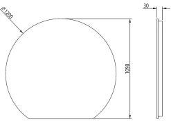 Bernstein Miroir rond éclairage LED capteur tactile anti-buée pour salle de bain, cadre aluminium et verre 4mm - BOVA 2.0 - 120cm* Miroir Lumineux