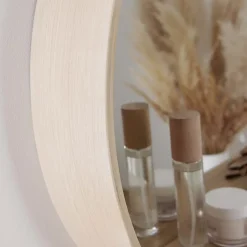 Mob-In Miroir rond en chêne avec étagère 60 cm OBLO