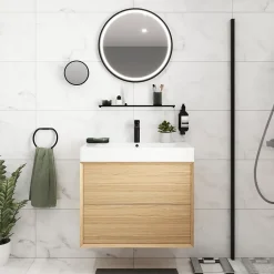 GoodHome Miroir rond grossissant x2 Elland Ø 20 cm