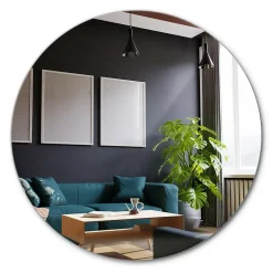 Tulup Miroir rond minimaliste 70 cm pour salle de bain 1 pièce