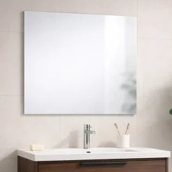 Kiamami Valentina Miroir Réversible À Ras De 80 Cm De Largeur Et 70 Cm De Hauteur Pour Salle De Bain.* Miroir Grossissant