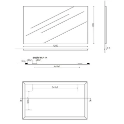 Kiamami Valentina Miroir Réversible 120X70 Avec Bordure En Fil Brillant* Miroir Grossissant