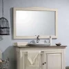 Byca Miroir salle de bain - 140 cm en Acacia blanc vieilli - Garriguo* Miroir Simple