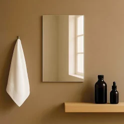 Jindoli Miroir salle de bain 40 cm simple fixation murale* Miroir Lumineux