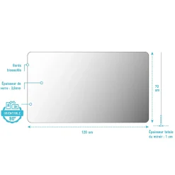 Aurlane Miroir salle de bain - 120x70cm - GO