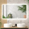 Aurlane Miroir salle de bain avec eclairage LED - 120x70cm - GO LED* Miroir Lumineux