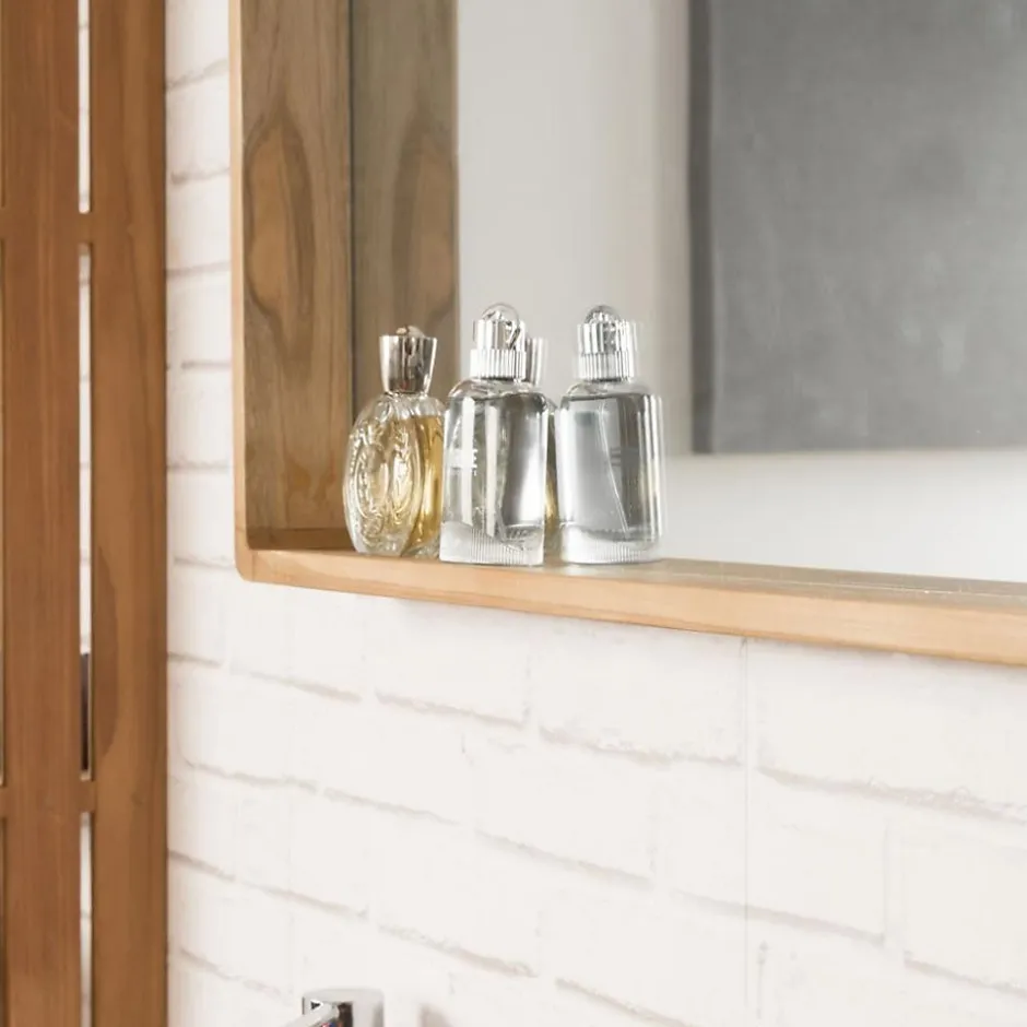 Wanda Collection Miroir salle de bain en teck Samba 140 x 65 cm* Miroir Simple