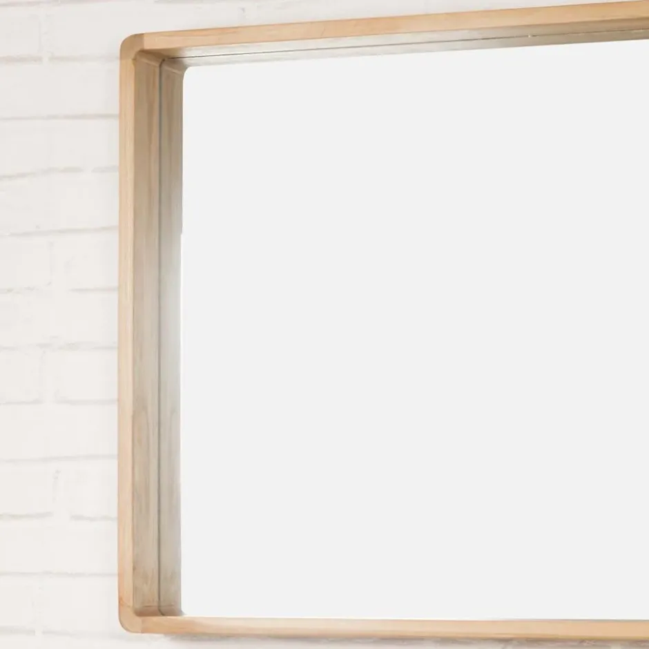 Wanda Collection Miroir salle de bain en teck Samba 140 x 65 cm* Miroir Simple