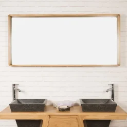 Wanda Collection Miroir salle de bain en teck Samba 140 x 65 cm* Miroir Simple