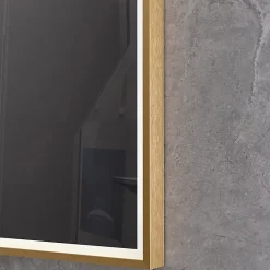 Luxury Bain Miroir salle de bain LED 110x60cm anti buée avec cadre doré LB-126080G