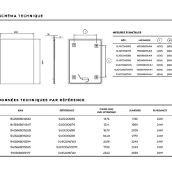 Ledimex Miroir Salle de Bain LED Rétro-Éclairé (6500K) - 120x80cm - Verre Sécurité 5mm - SUECIA* Miroir Lumineux