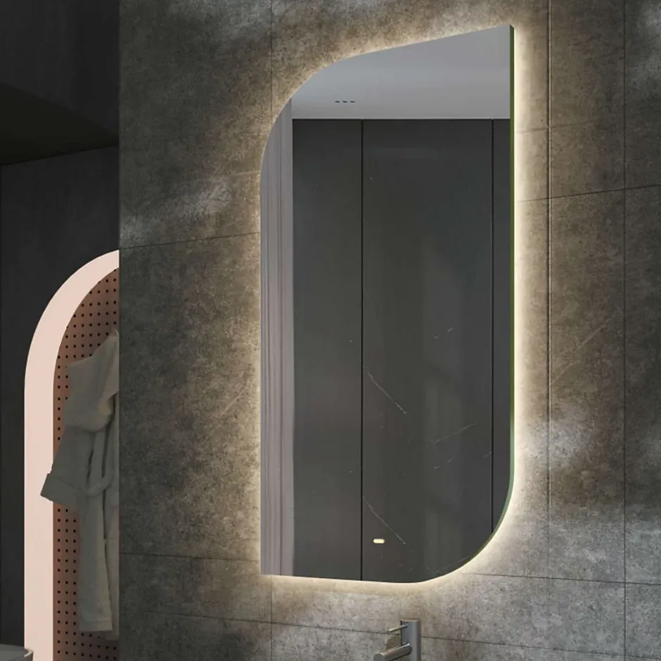 Ledimex Miroir Salle de Bain LED Rétro-éclairé (3000K) - 60x110cm - Anti-Buée & Détecteur de Mouvement - CARDIF