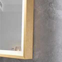 Luxury Bain Miroir salle de bain LED 60x80cm anti buée avec cadre doré LB-126080G* Miroir Lumineux